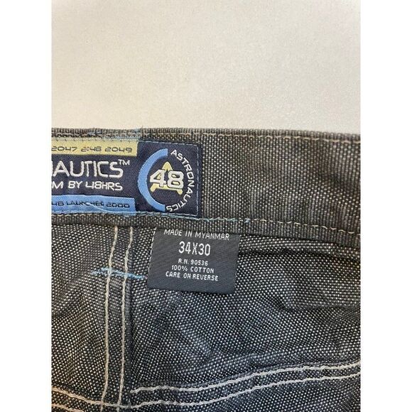 VINTAGE Astraunotics By 48HRS Denim Jeans Men 33 X 30 Tag Size 34 baggy 90s - Picture 13 of 16